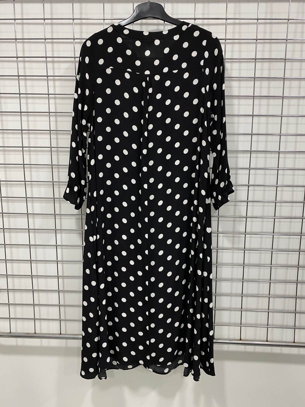 Myline-Puanti Desen Uzun Elbise-Büyük Beden Outlet-66500