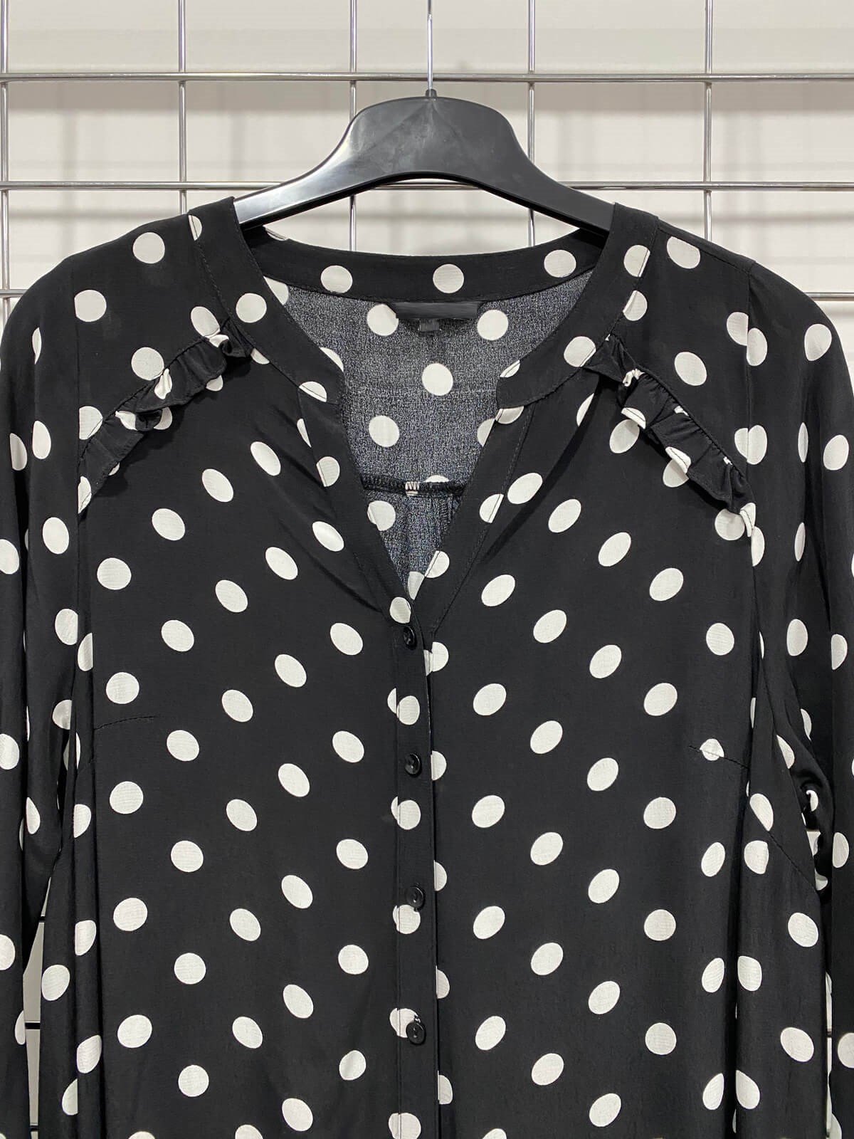 Myline-Puanti Desen Uzun Elbise-Büyük Beden Outlet-66500