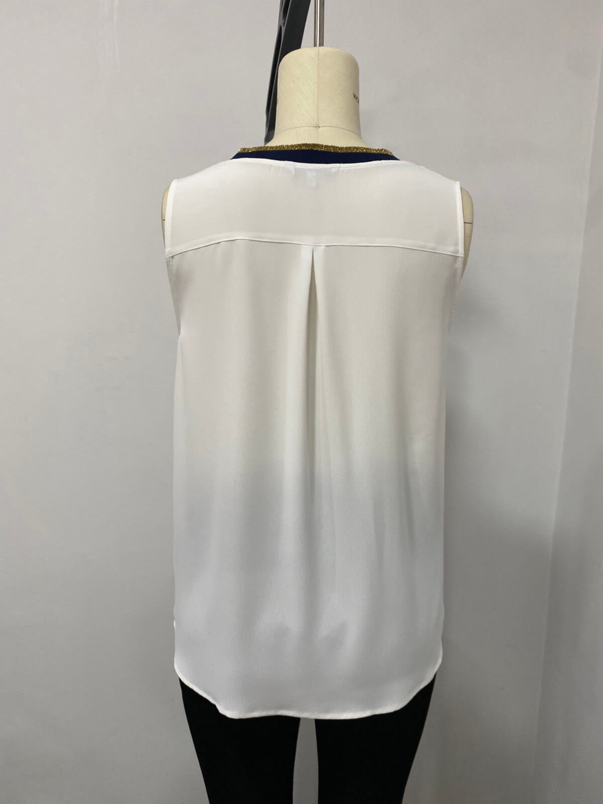 Myline-Şerit Detaylı Kolsuz Bluz-Büyük Beden Outlet-66494