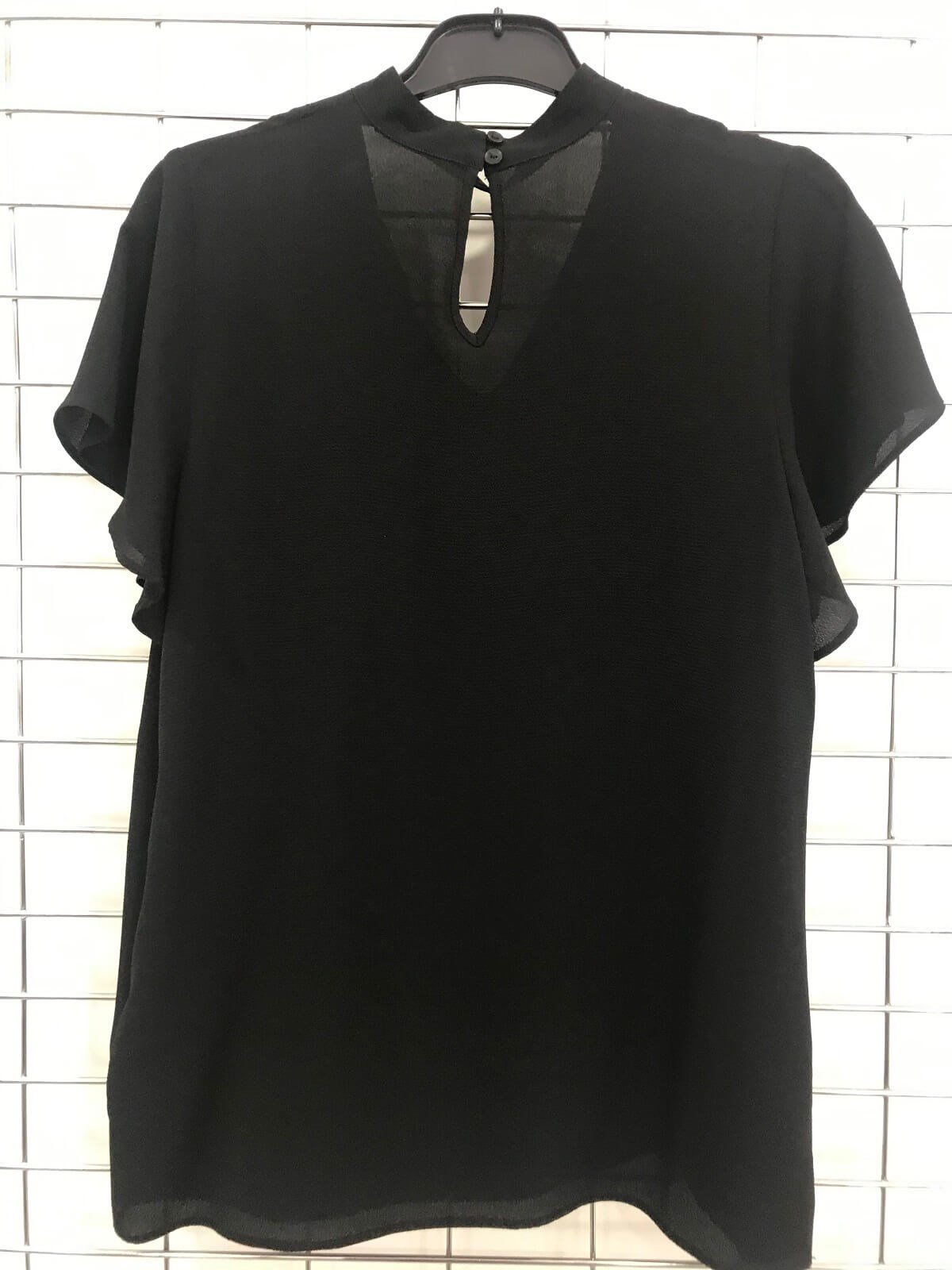 Myline-Tasma Yaka Detaylı Kısa Kollu Bluz-Büyük Beden Outlet-45669