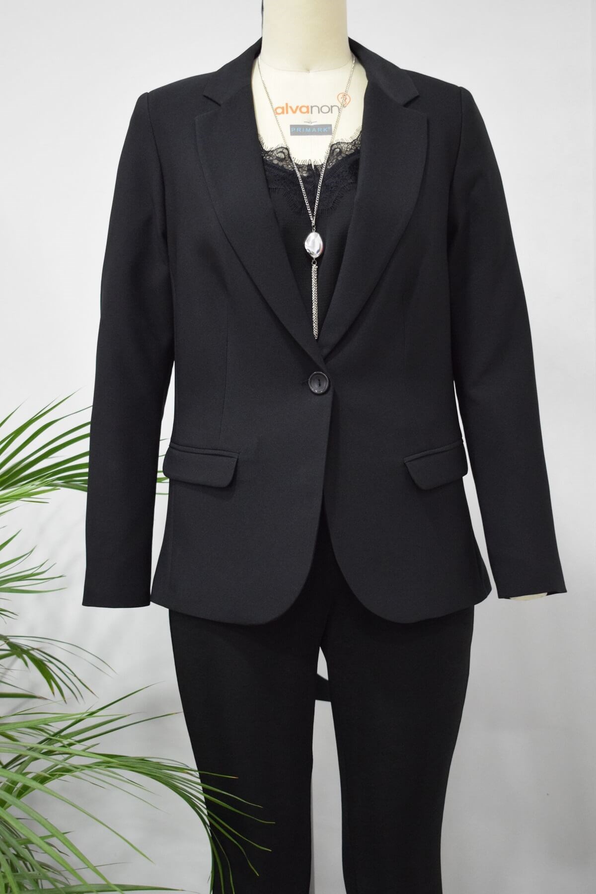 Myline-Tek Düğmeli Ceket-Büyük Beden Outlet-56191