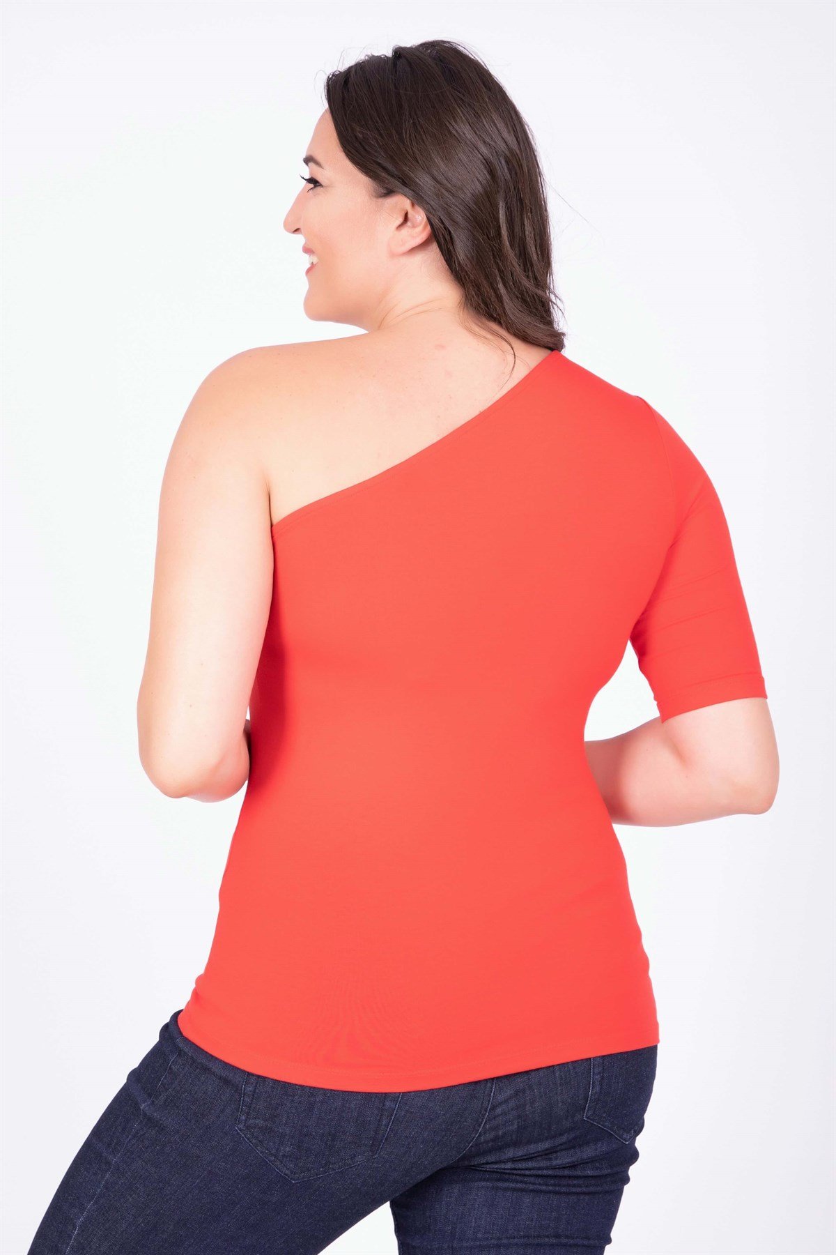 Myline-Tek Kollu Bluz-Büyük Beden Bluz-34811