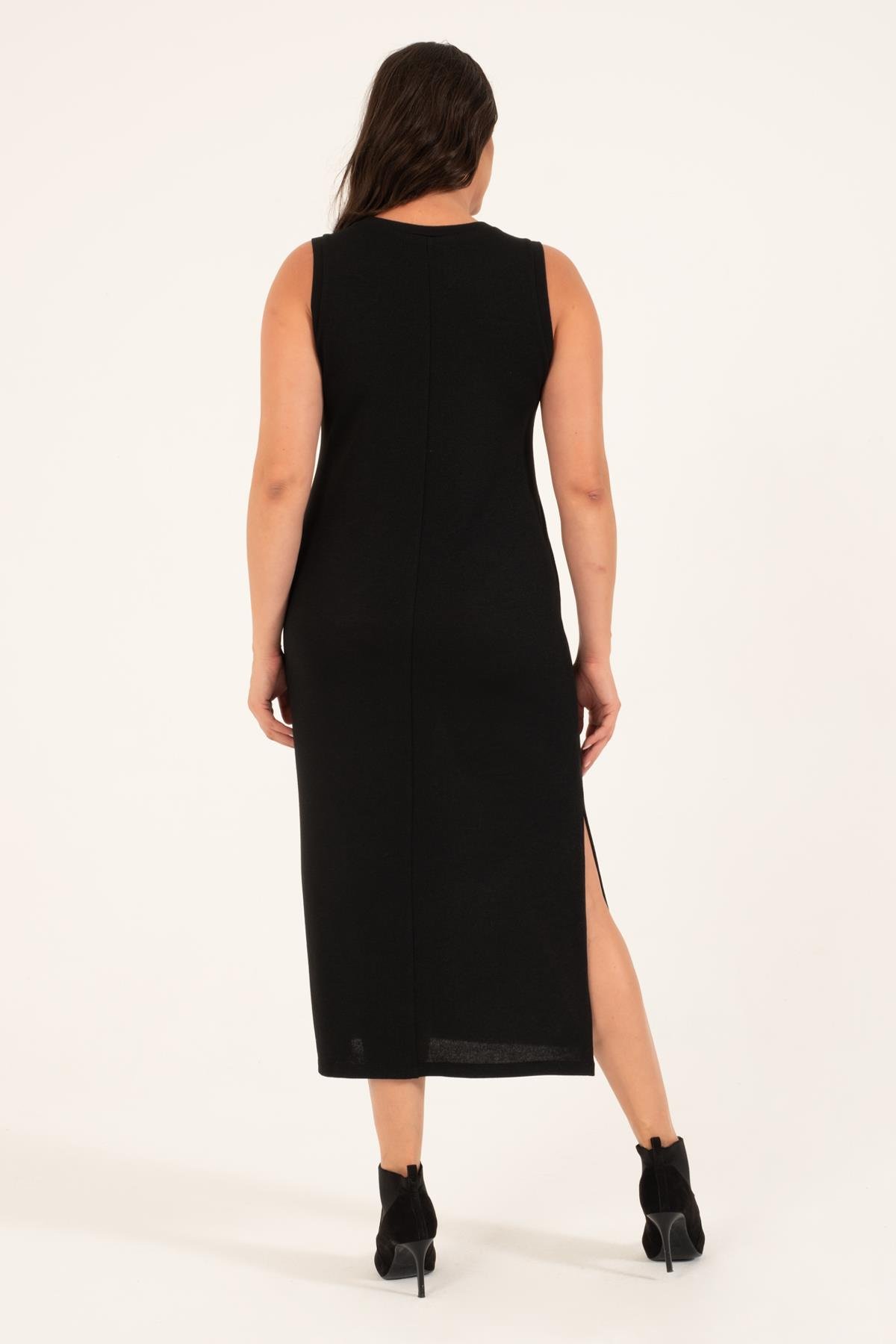 Myline-Triko Elbise-Büyük Beden Günlük Elbiseler-128830