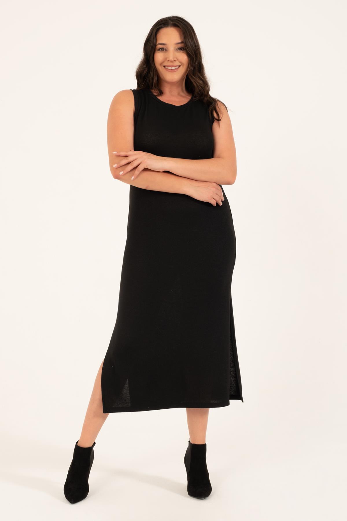 Myline-Triko Elbise-Büyük Beden Günlük Elbiseler-128830