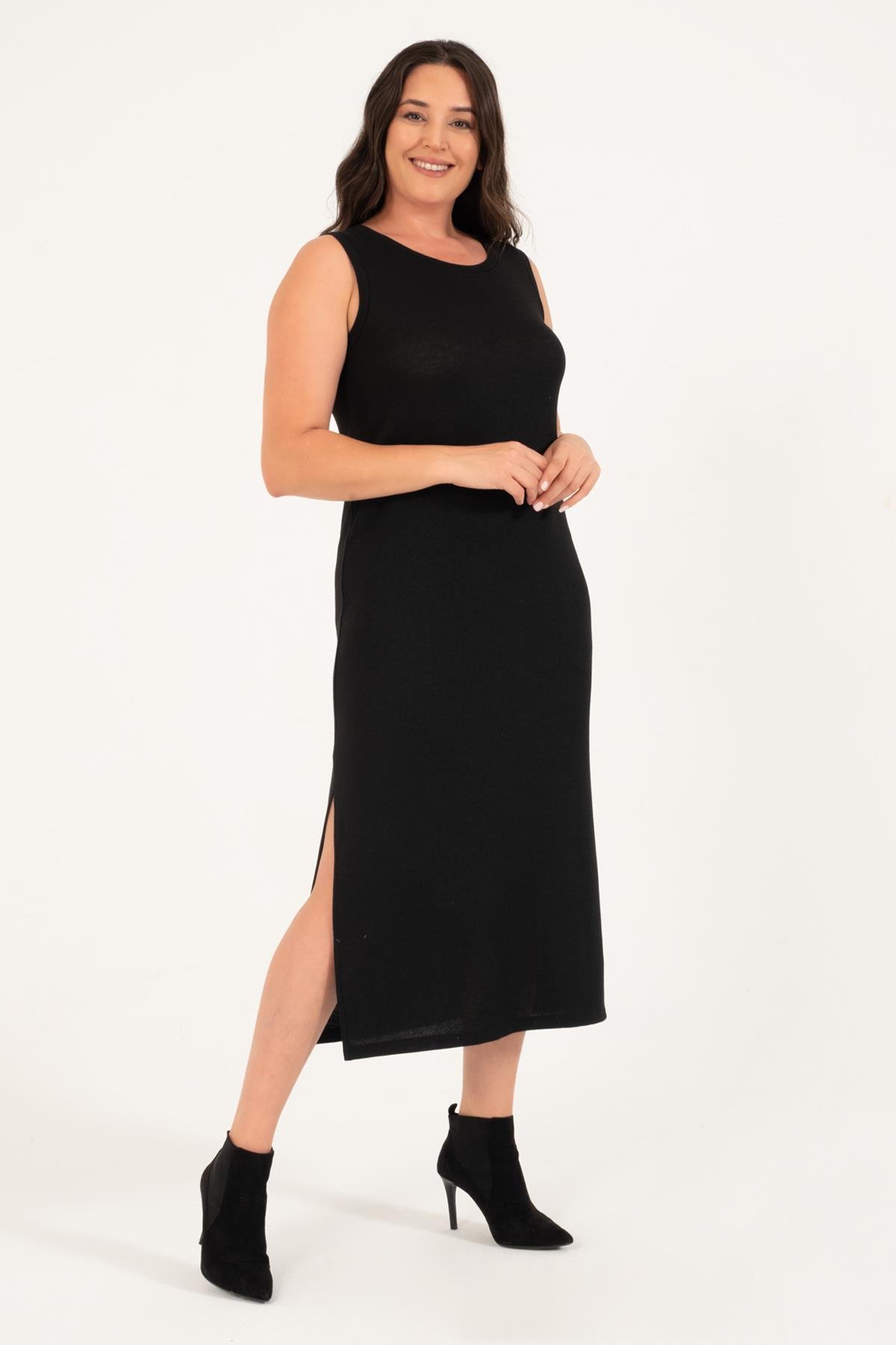 Myline-Triko Elbise-Büyük Beden Günlük Elbiseler-128830