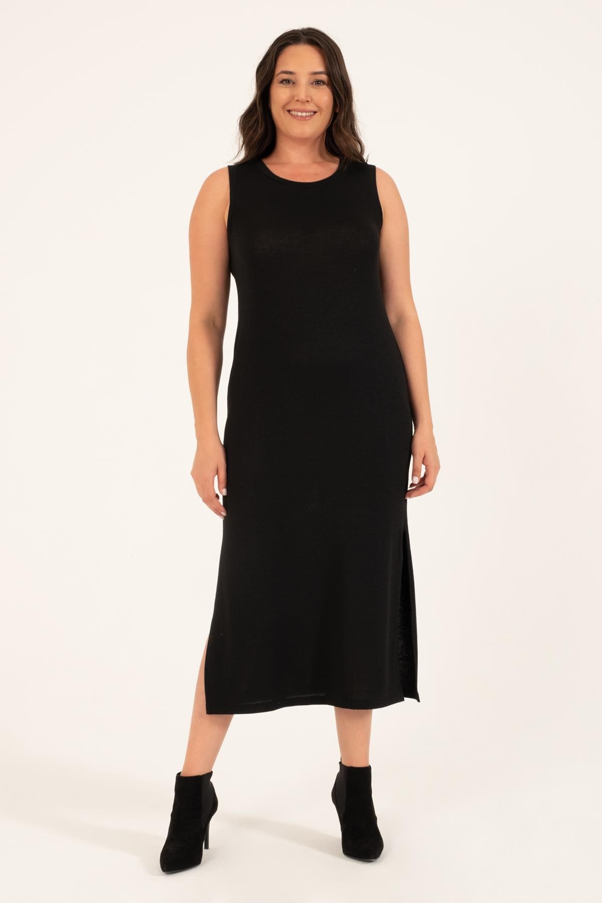 Myline-Triko Elbise-Büyük Beden Günlük Elbiseler-128830