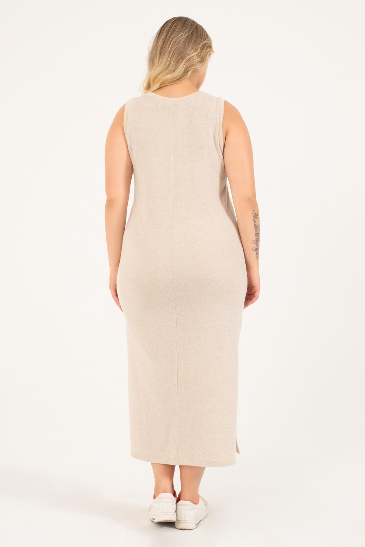 Myline-Triko Elbise-Büyük Beden Günlük Elbiseler-128835