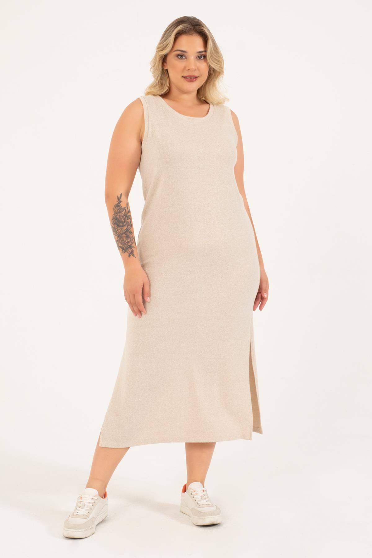 Myline-Triko Elbise-Büyük Beden Günlük Elbiseler-128835