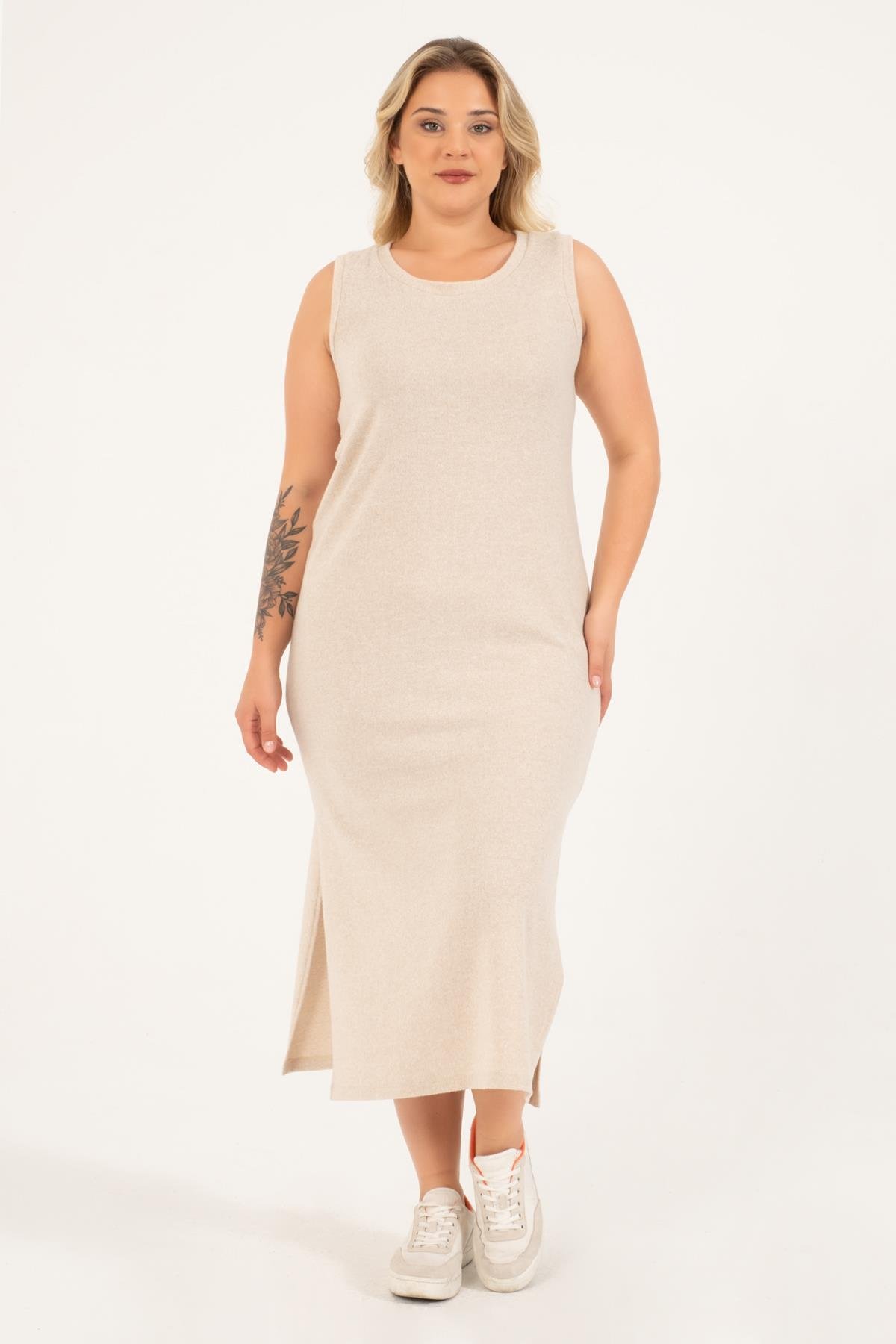 Myline-Triko Elbise-Büyük Beden Günlük Elbiseler-128835