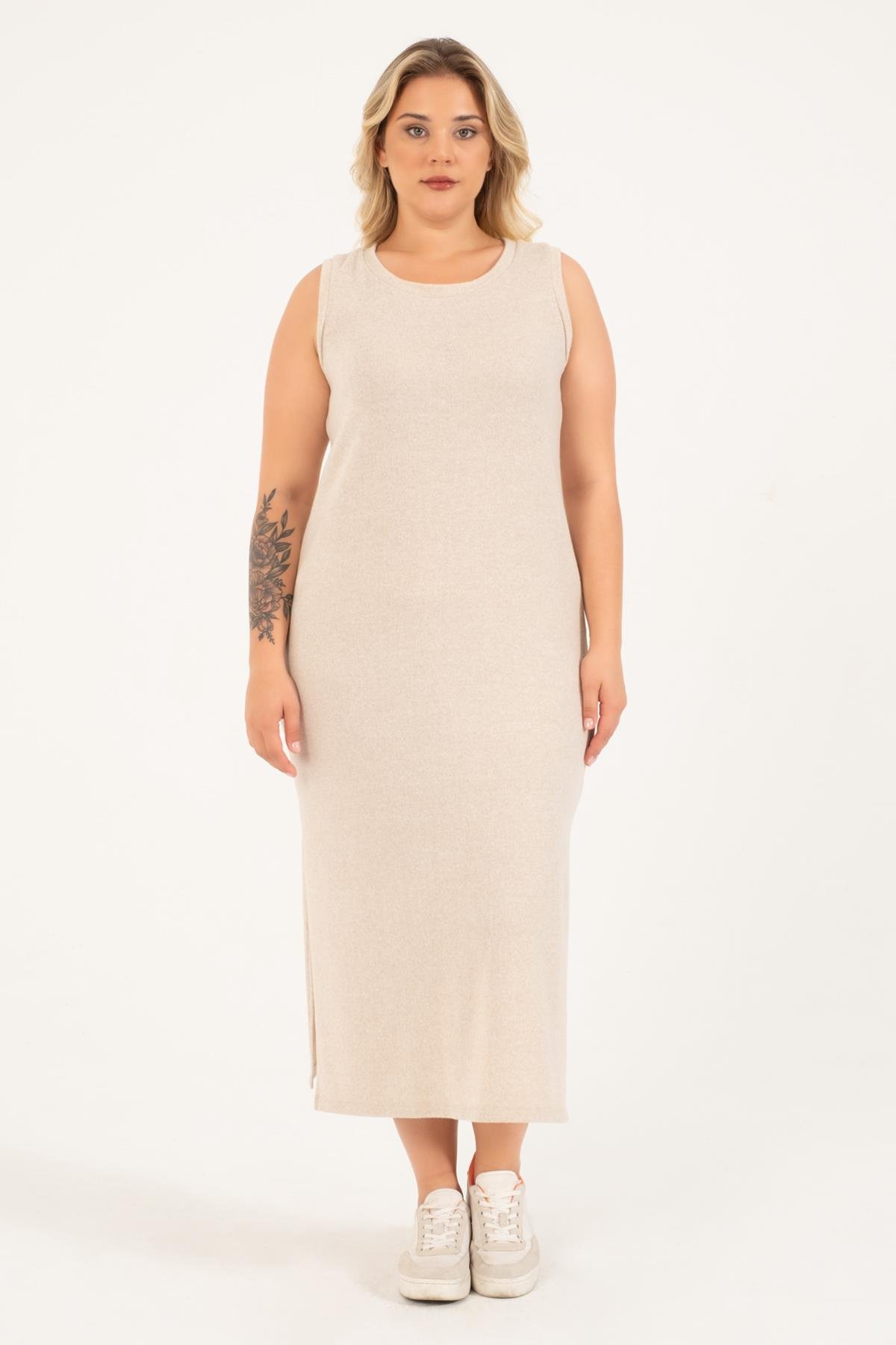 Myline-Triko Elbise-Büyük Beden Günlük Elbiseler-128835