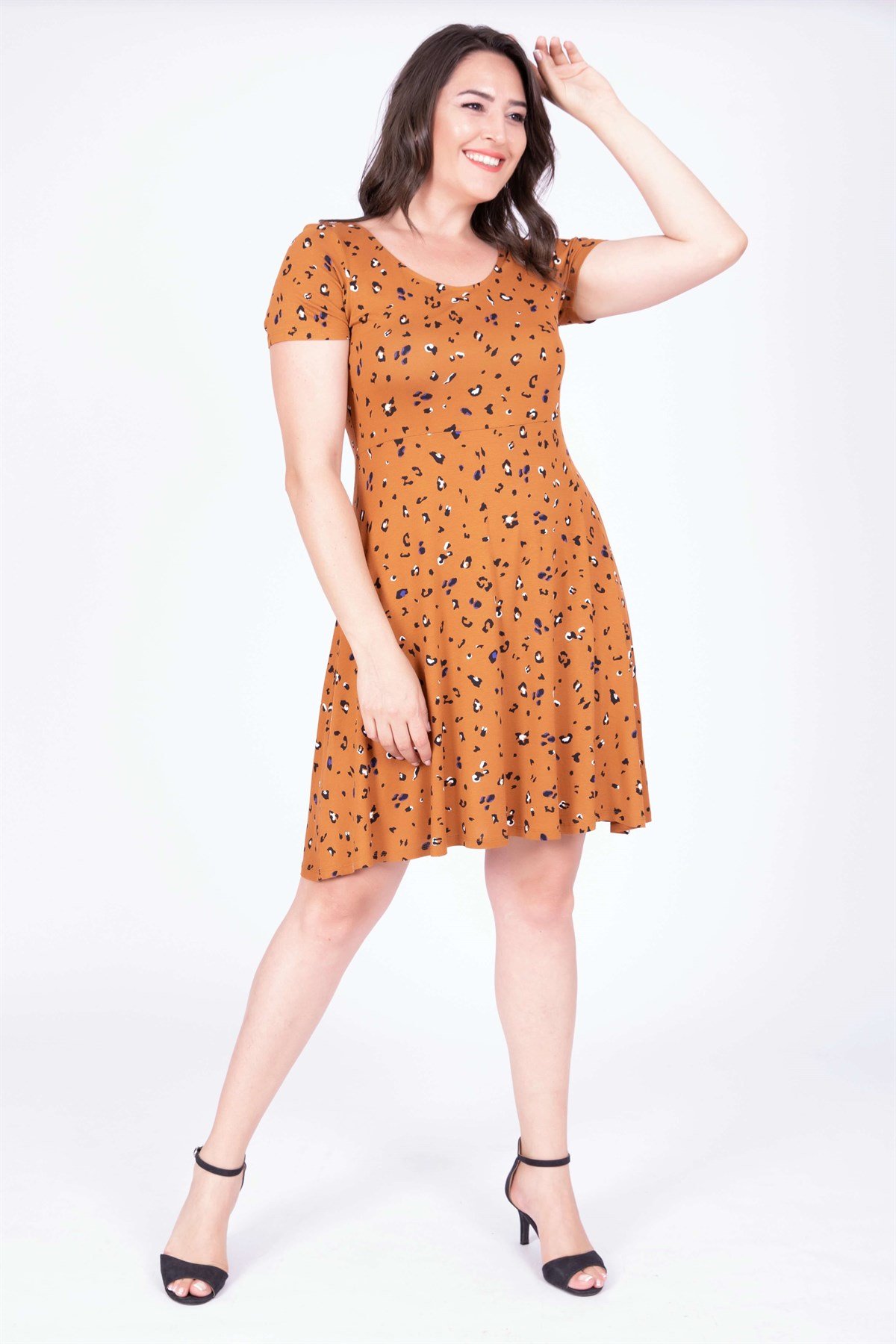 Myline-Triko Elbise-Büyük Beden Günlük Elbiseler-34440