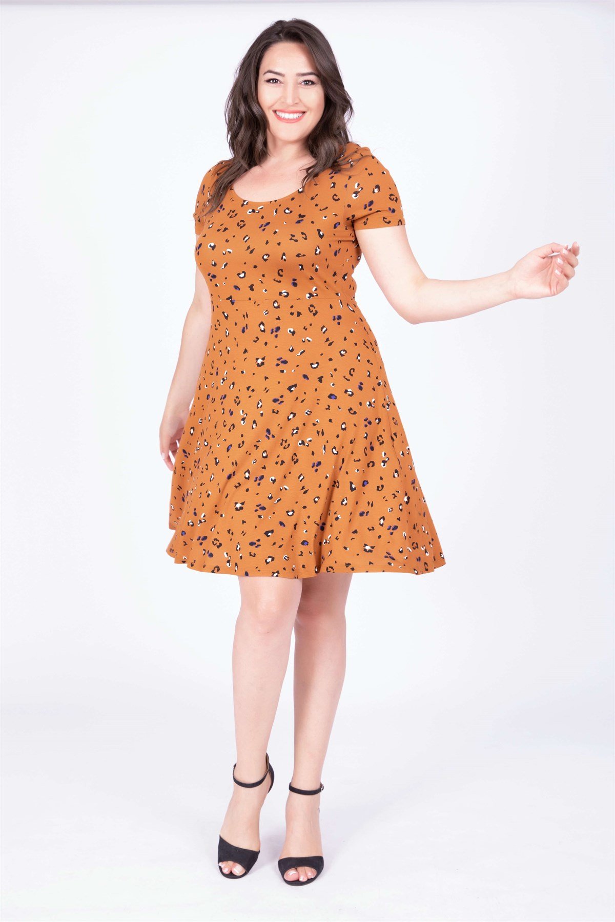 Myline-Triko Elbise-Büyük Beden Günlük Elbiseler-34440