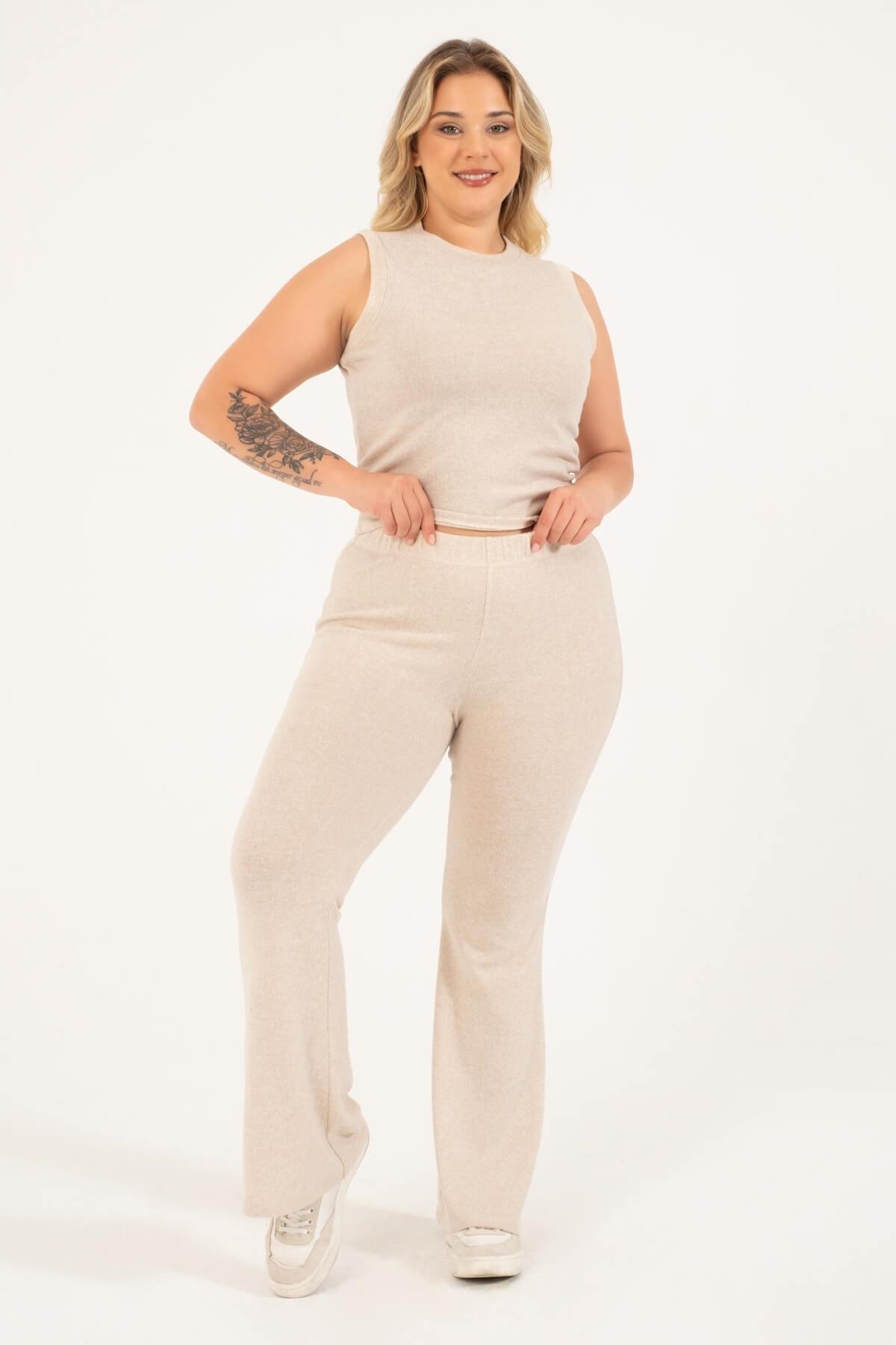 Myline-Triko Pantolon-Büyük Beden Pantolon-118398