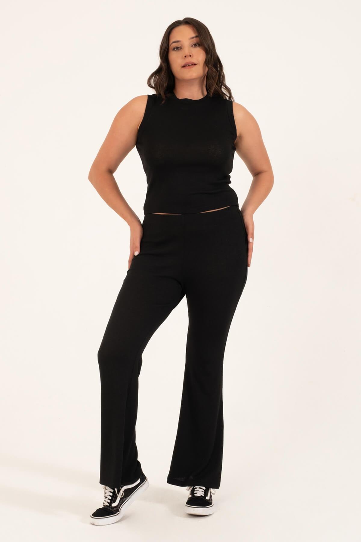 Myline-Triko Pantolon-Büyük Beden Pantolon-128828