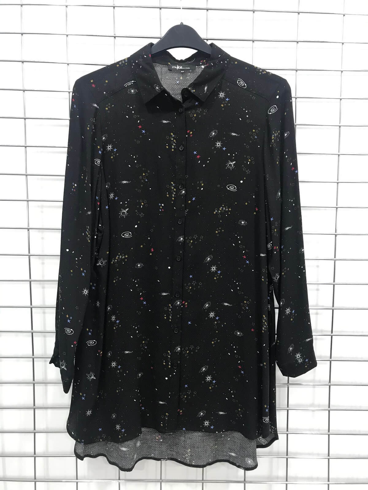 Myline-Uzun Kollu Gömlek Tunik-Büyük Beden Tunik-45880