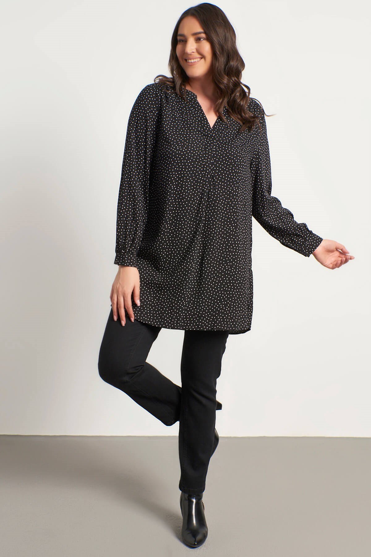 Myline-Uzun Kollu Tunik-Büyük Beden Tunik-45801