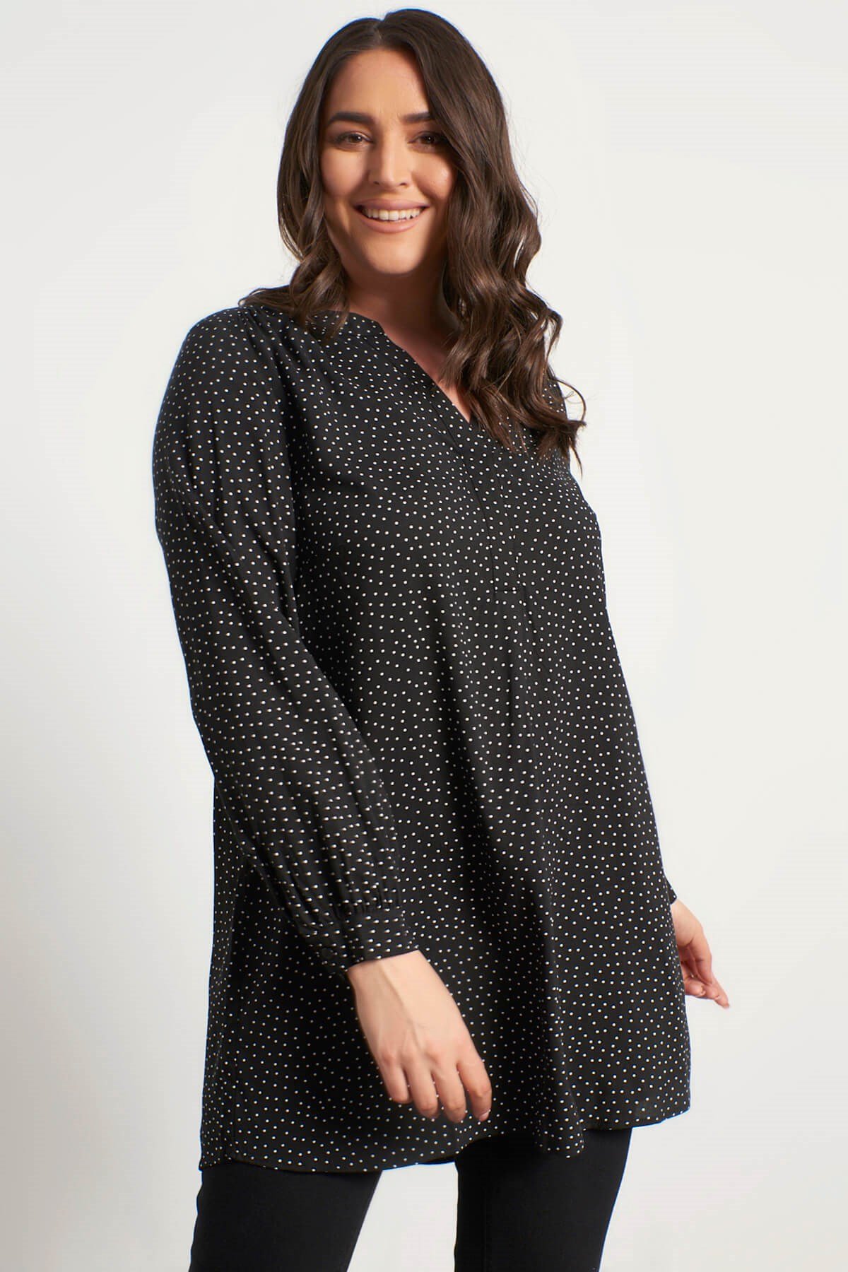 Myline-Uzun Kollu Tunik-Büyük Beden Tunik-45801