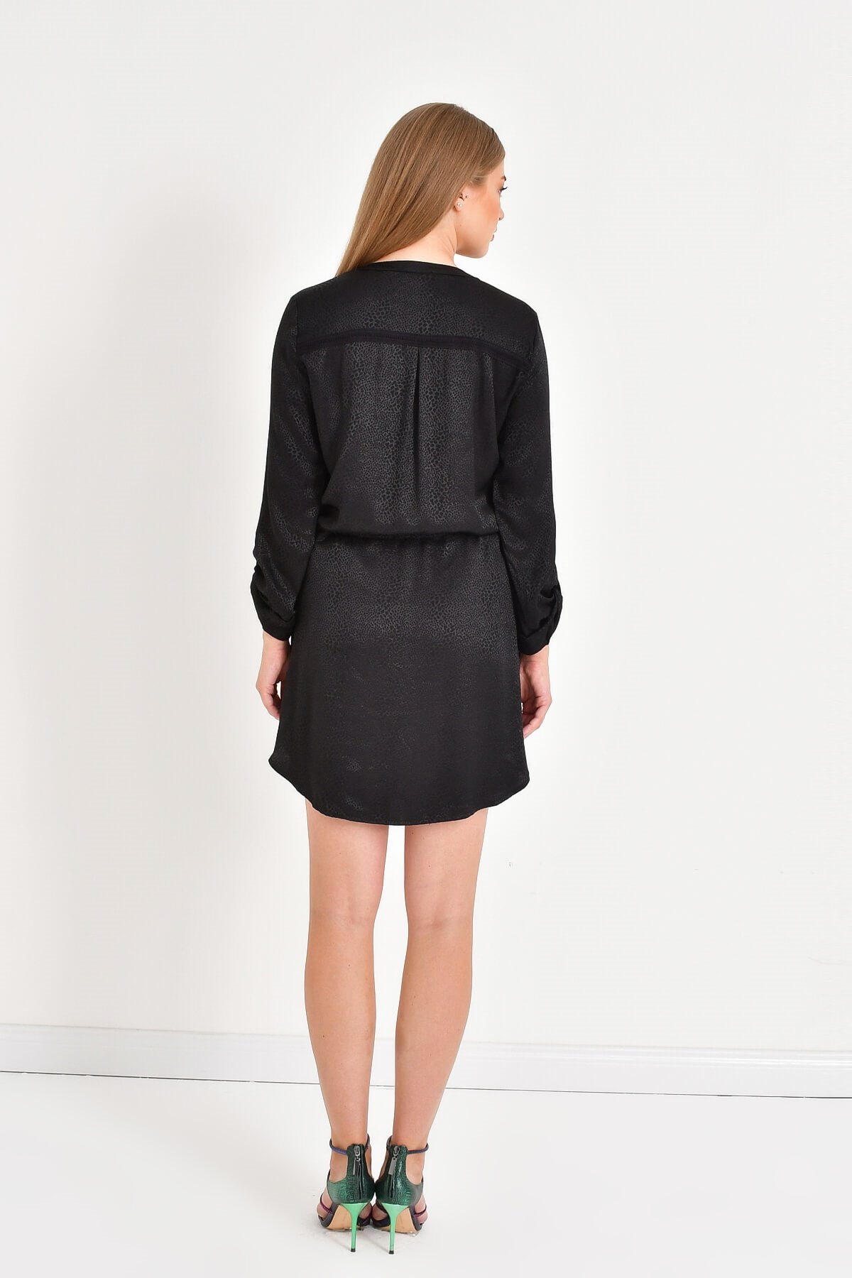 Myline-Uzun Kollu V Yaka Tunik-Büyük Beden Tunik-45809