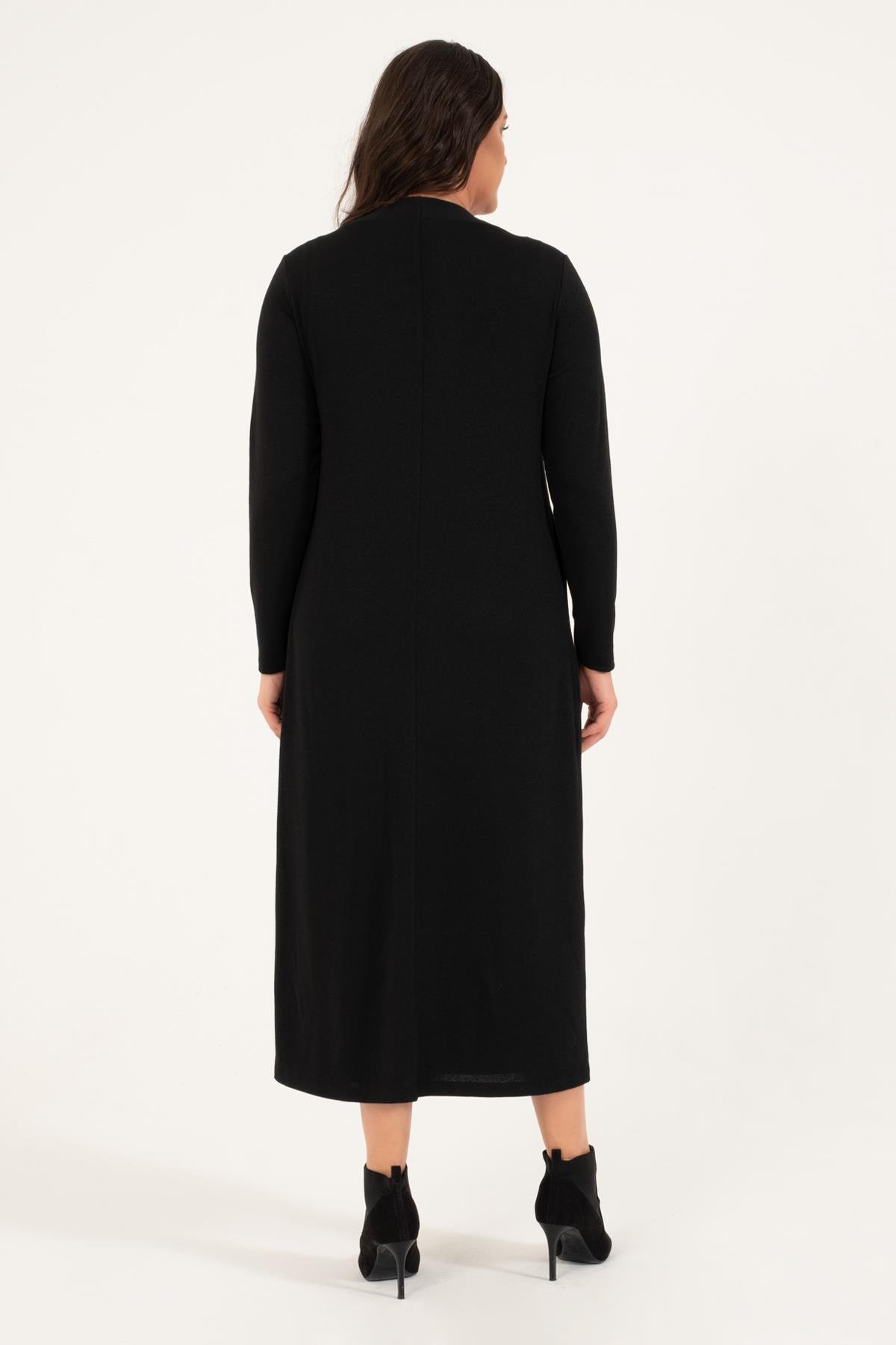 Myline-Uzun Triko Hırka-Büyük Beden Hırka-128838