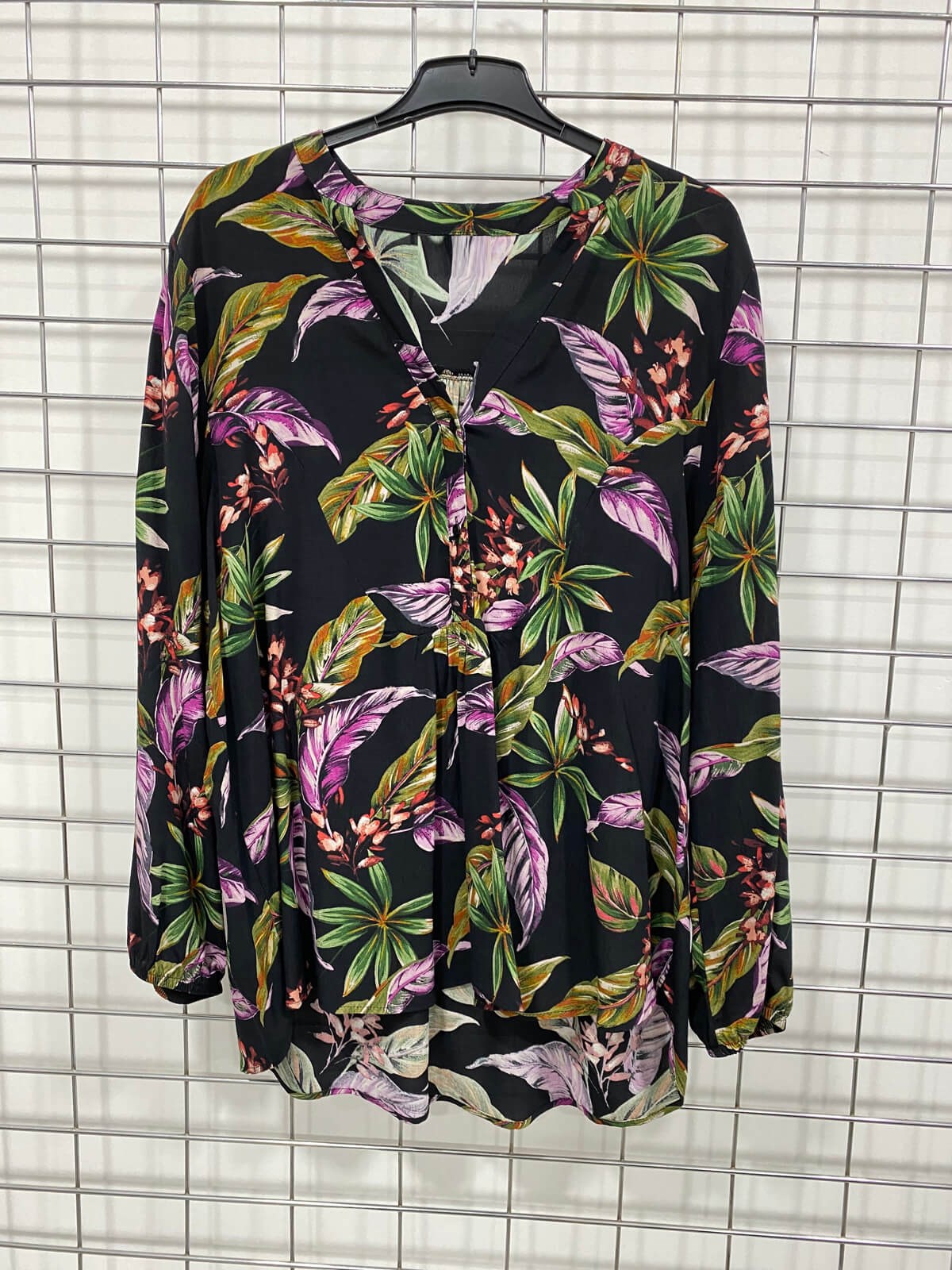 Myline-V Yaka Bluz-Büyük Beden Outlet-66501