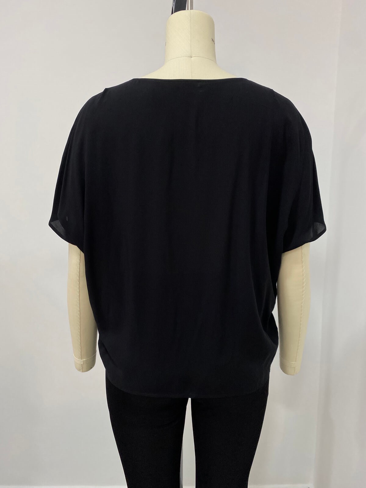 Myline-V Yaka Bluz-Büyük Beden Outlet-66542