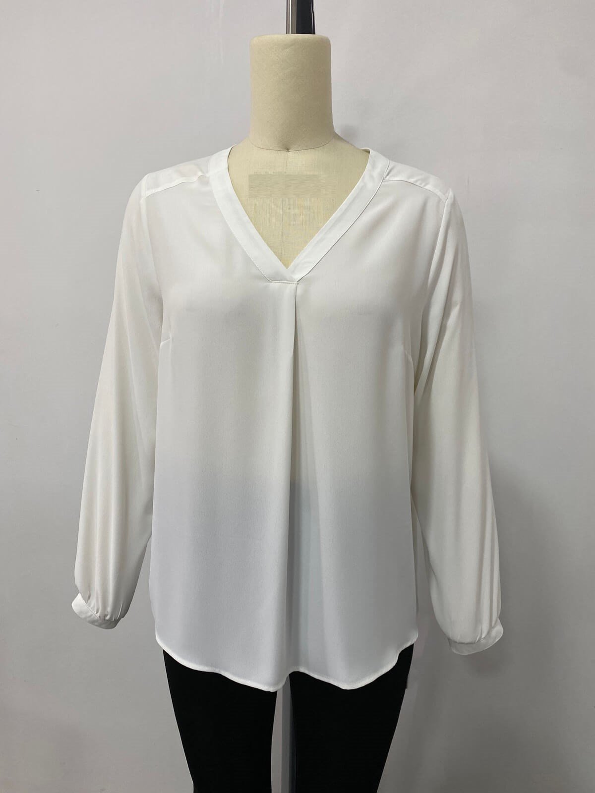 Myline-V Yaka Bluz-Büyük Beden Outlet-66556