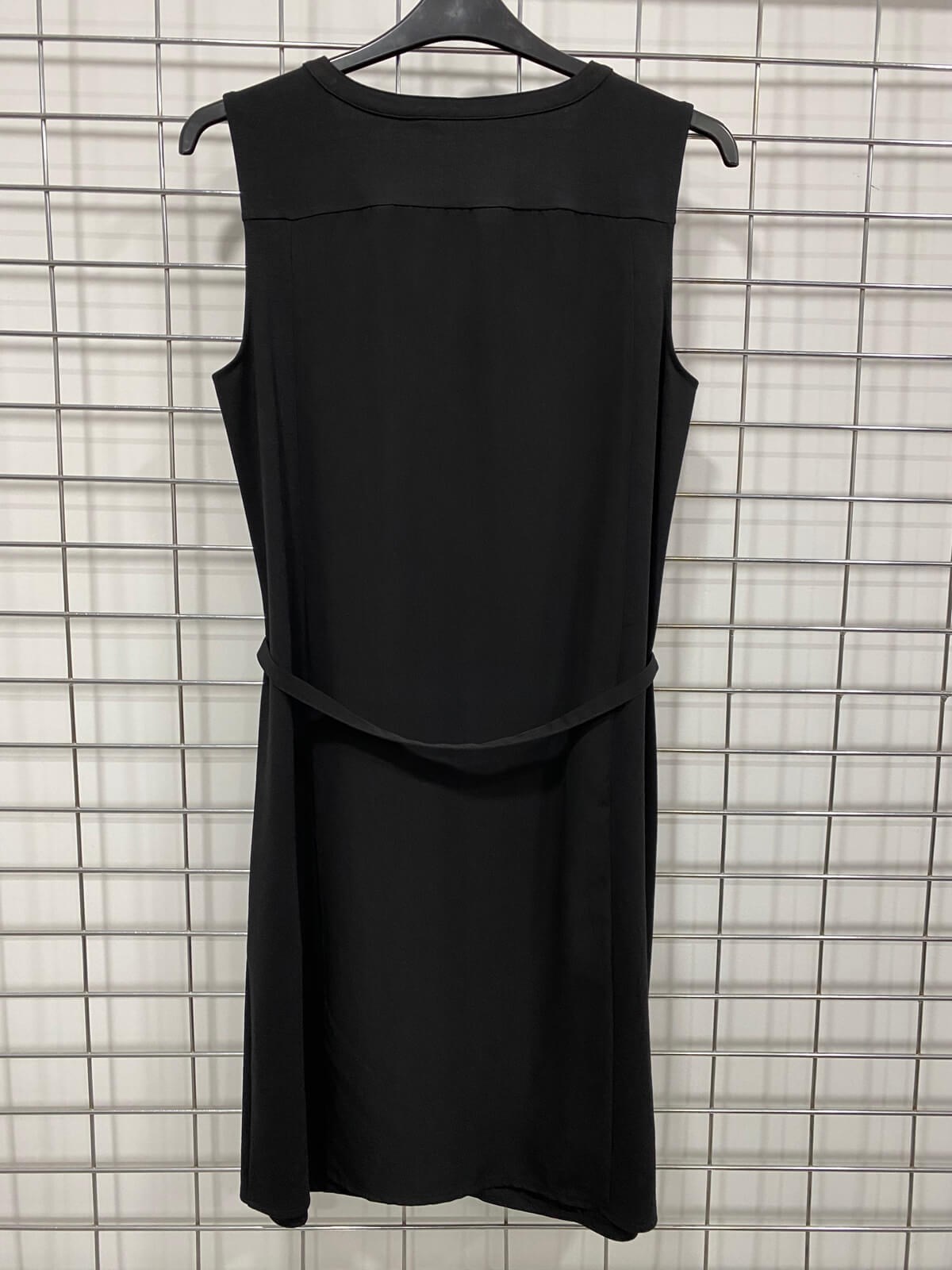 Myline-V Yaka Kolsuz Penye Elbise -Büyük Beden Outlet-66510