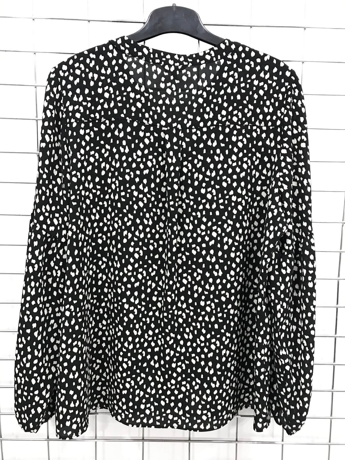 Myline-V Yaka Kolu Lastikli Gömlek-Büyük Beden Outlet-45885