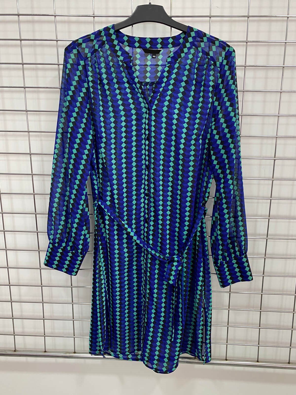 Myline-V Yaka Şifon Tunik-Büyük Beden Outlet-66457