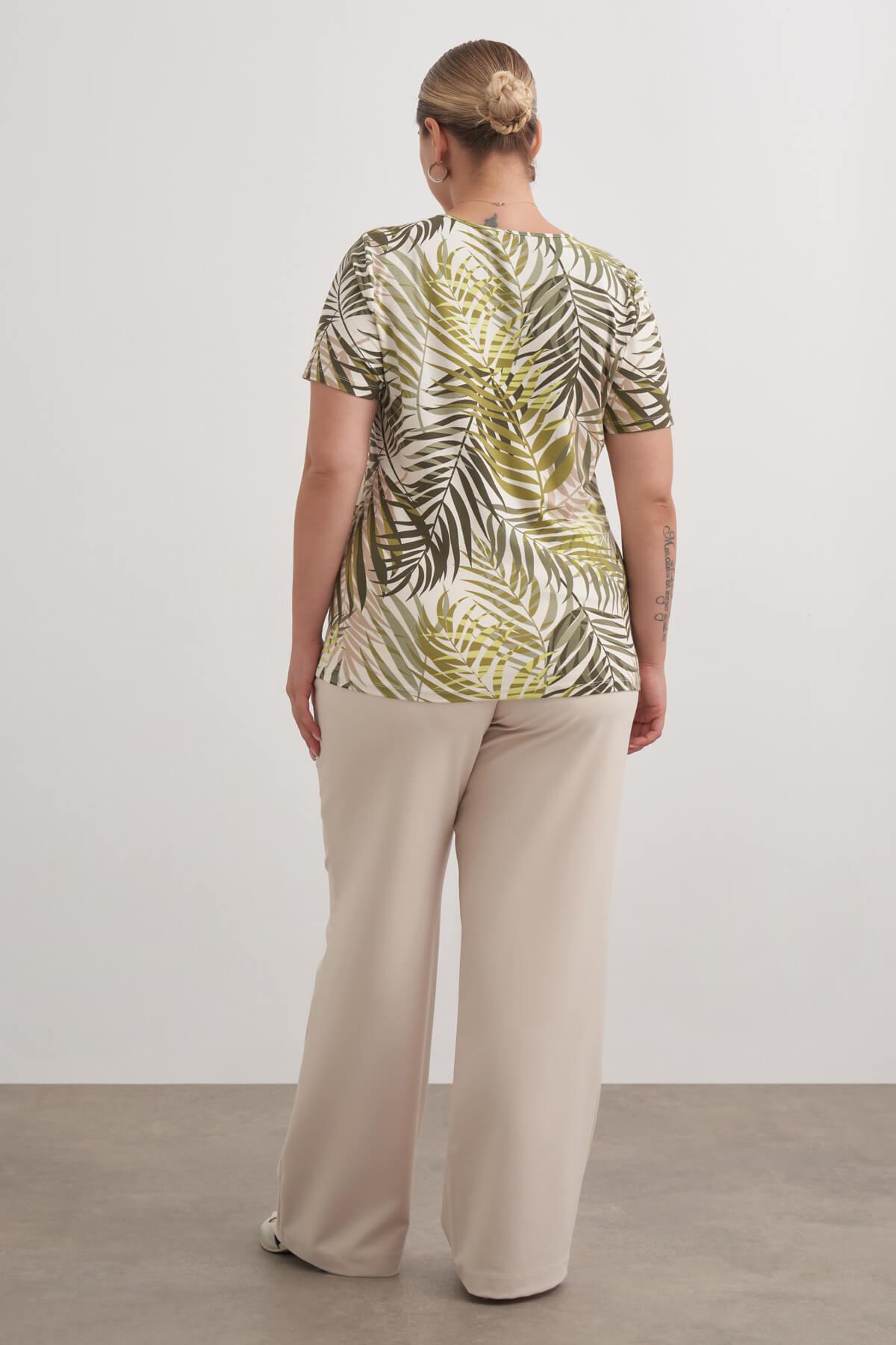 Myline-V Yaka Tişört-Büyük Beden Tişört-149461