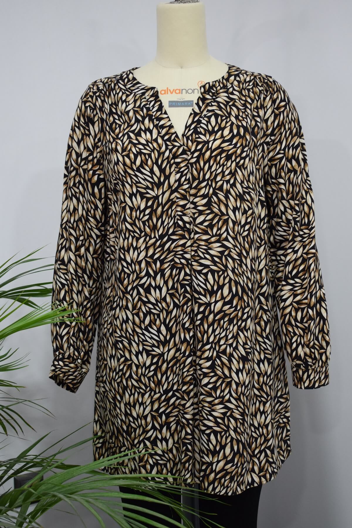 Myline-V Yaka Tunik-Büyük Beden Outlet-56177