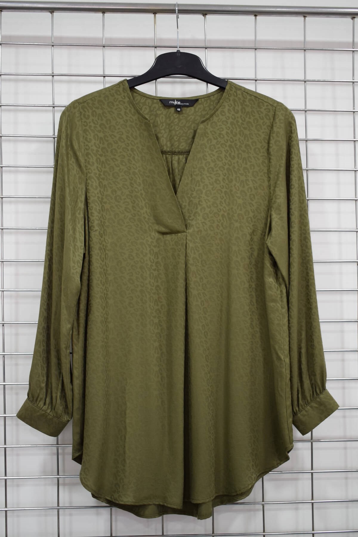 Myline-V Yaka Tunik-Büyük Beden Outlet-56194