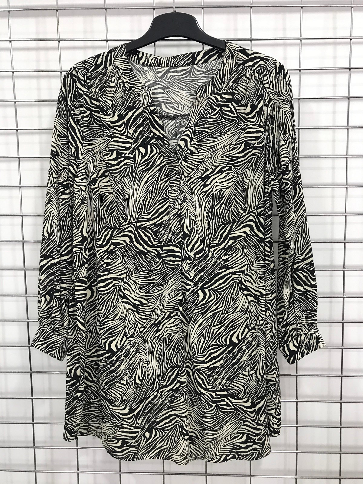 Myline-V Yaka Uzun kollu Tunik-Büyük Beden Outlet-45639