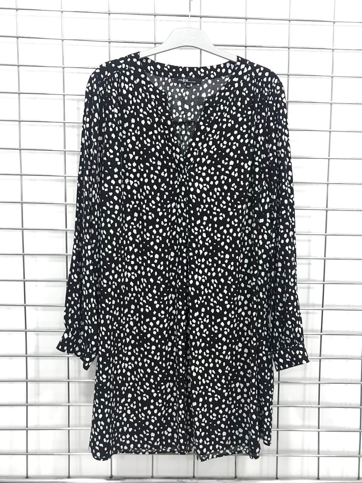 Myline-V Yaka Uzun Kollu Tunik-Büyük Beden Outlet-45854