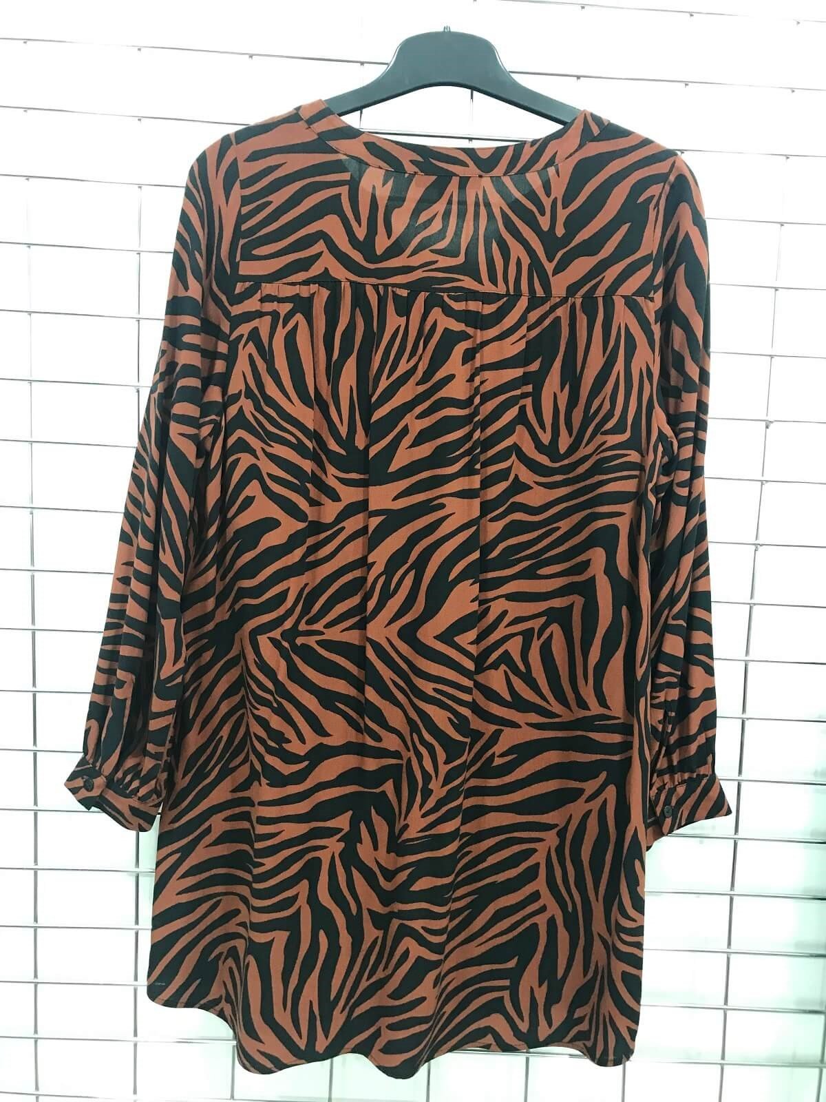 Myline-V Yaka Uzun Kollu Tunik-Büyük Beden Outlet-45908