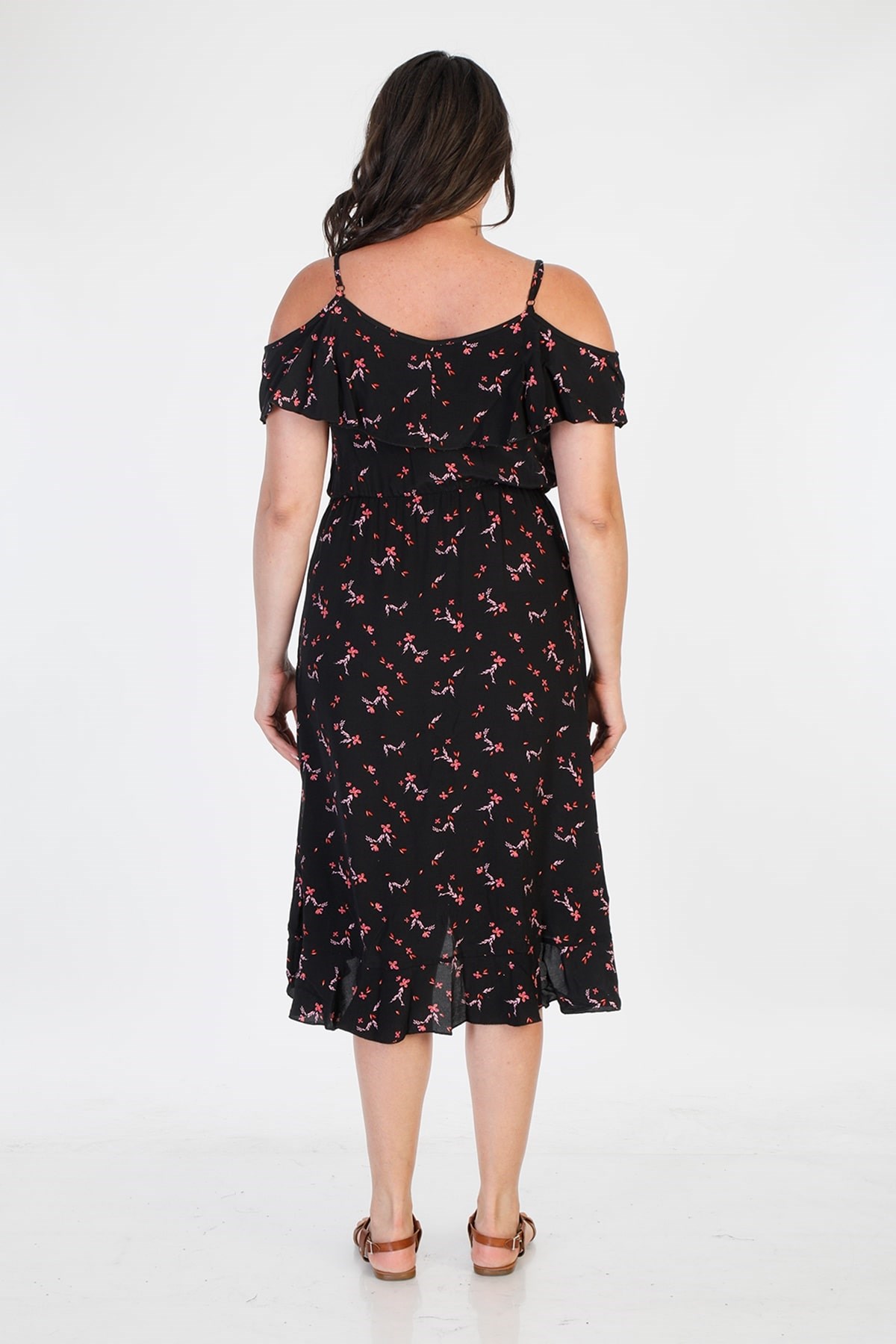 Myline-Volanlı Elbise-Büyük Beden Günlük Elbiseler-66781