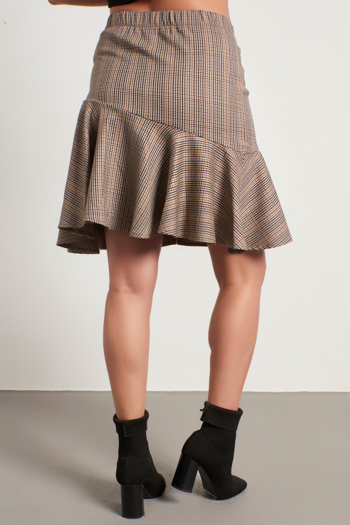 Myline-Volanlı Etek-Büyük Beden Etek-56297