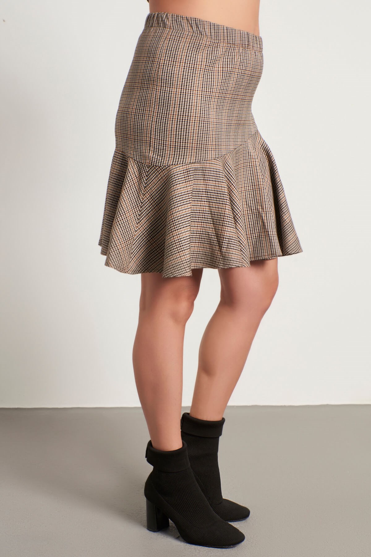 Myline-Volanlı Etek-Büyük Beden Etek-56297