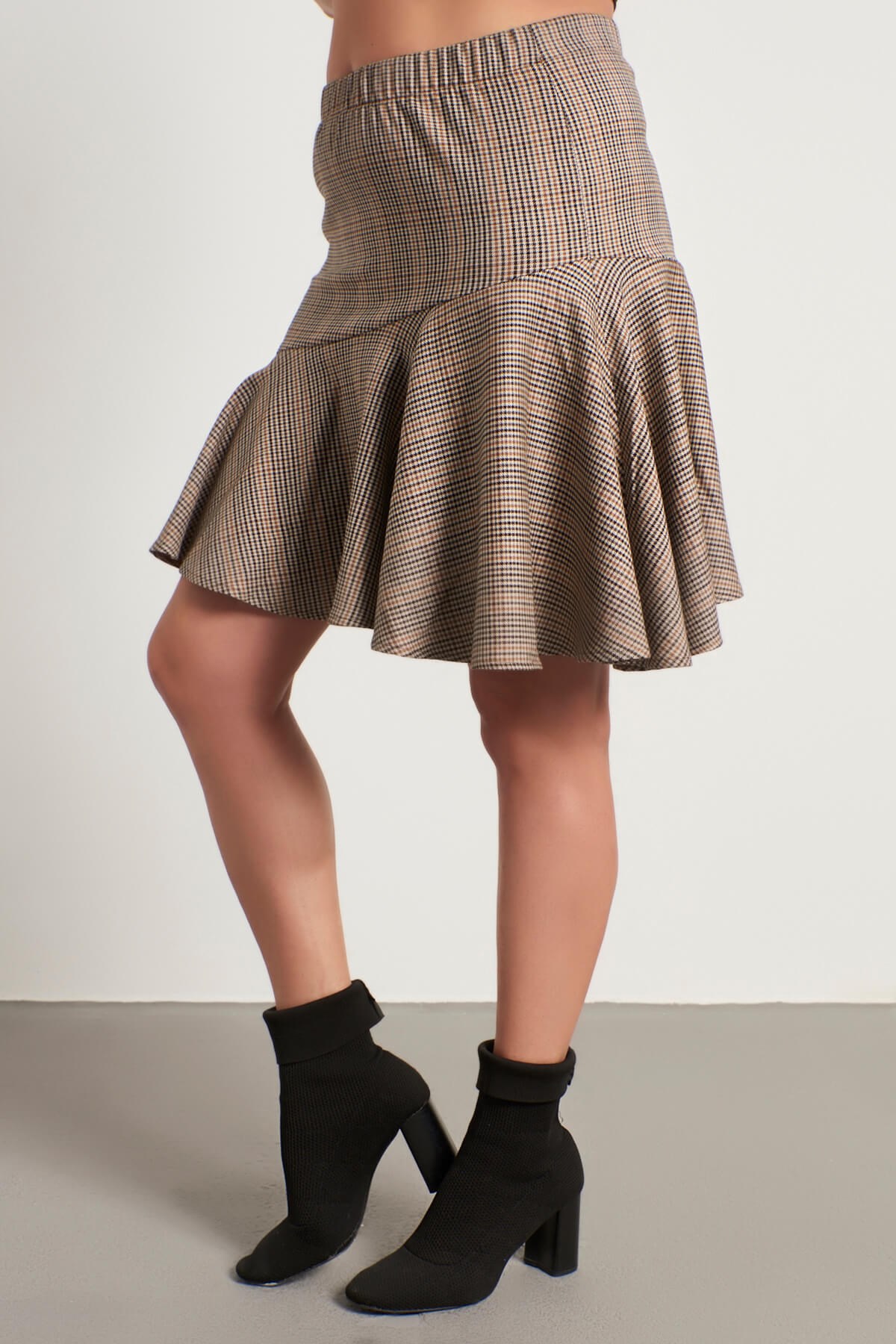 Myline-Volanlı Etek-Büyük Beden Etek-56297