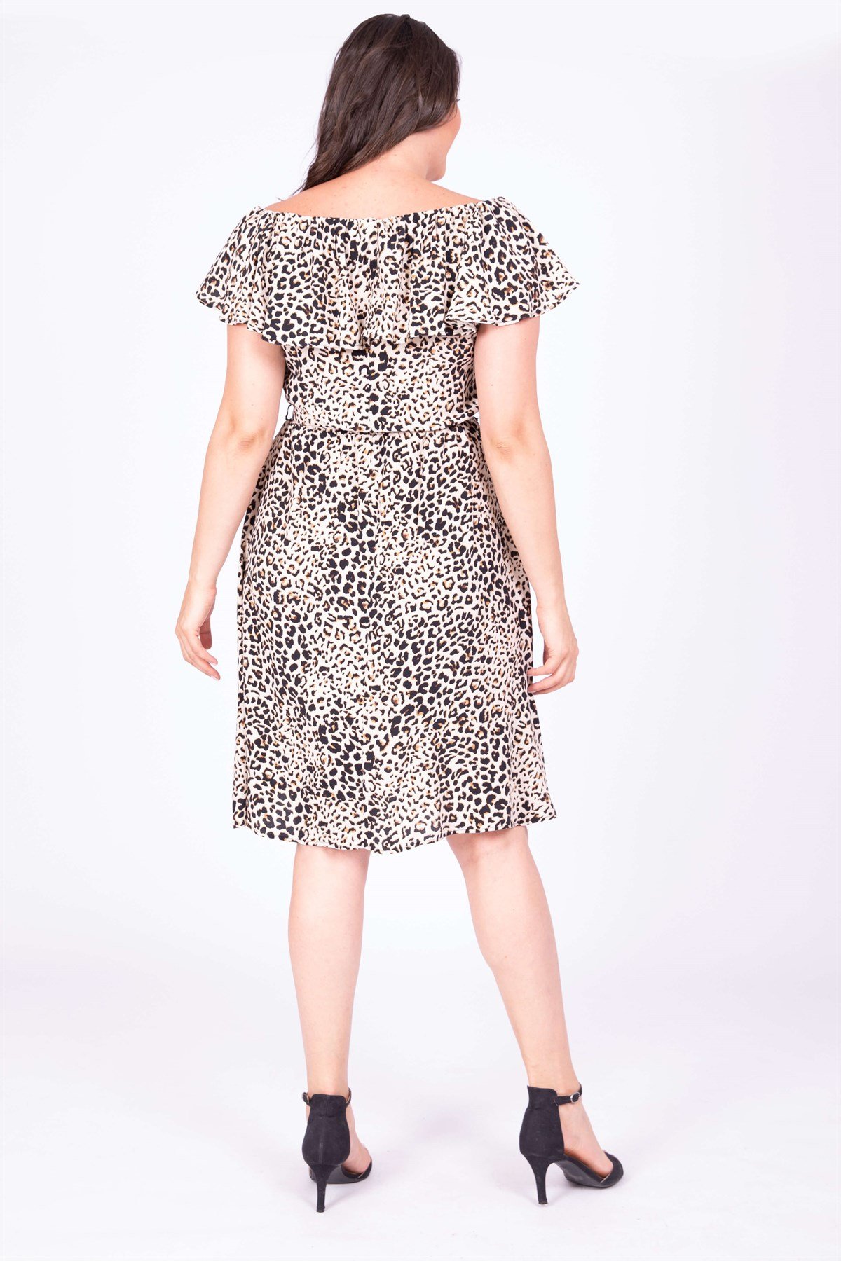 Myline-Yaka Volanlı Elbise-Elbise-34760