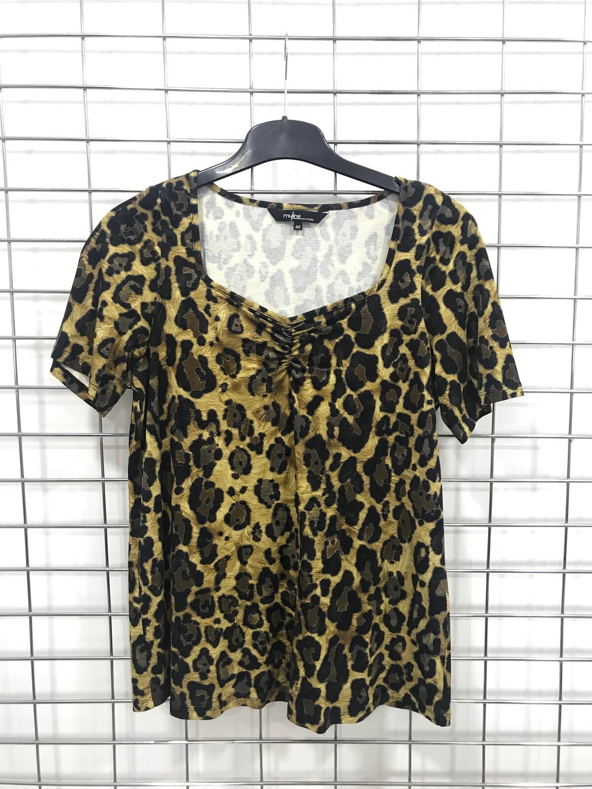 Myline-Yakası Asimetrik Detaylı Bluz-Büyük Beden Outlet-45871