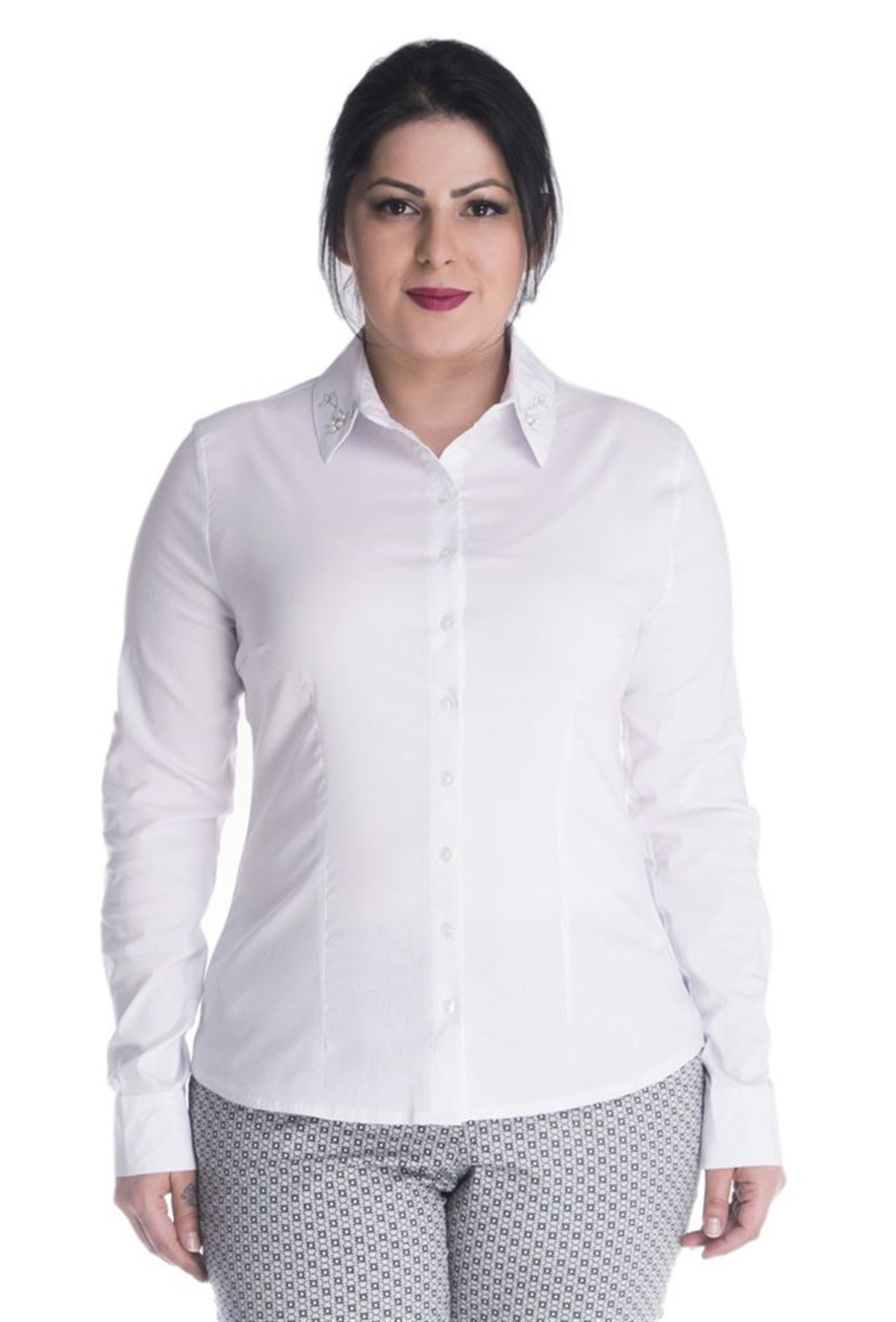 Nakışlı Uzun Kollu GömlekMYLINE23458-m