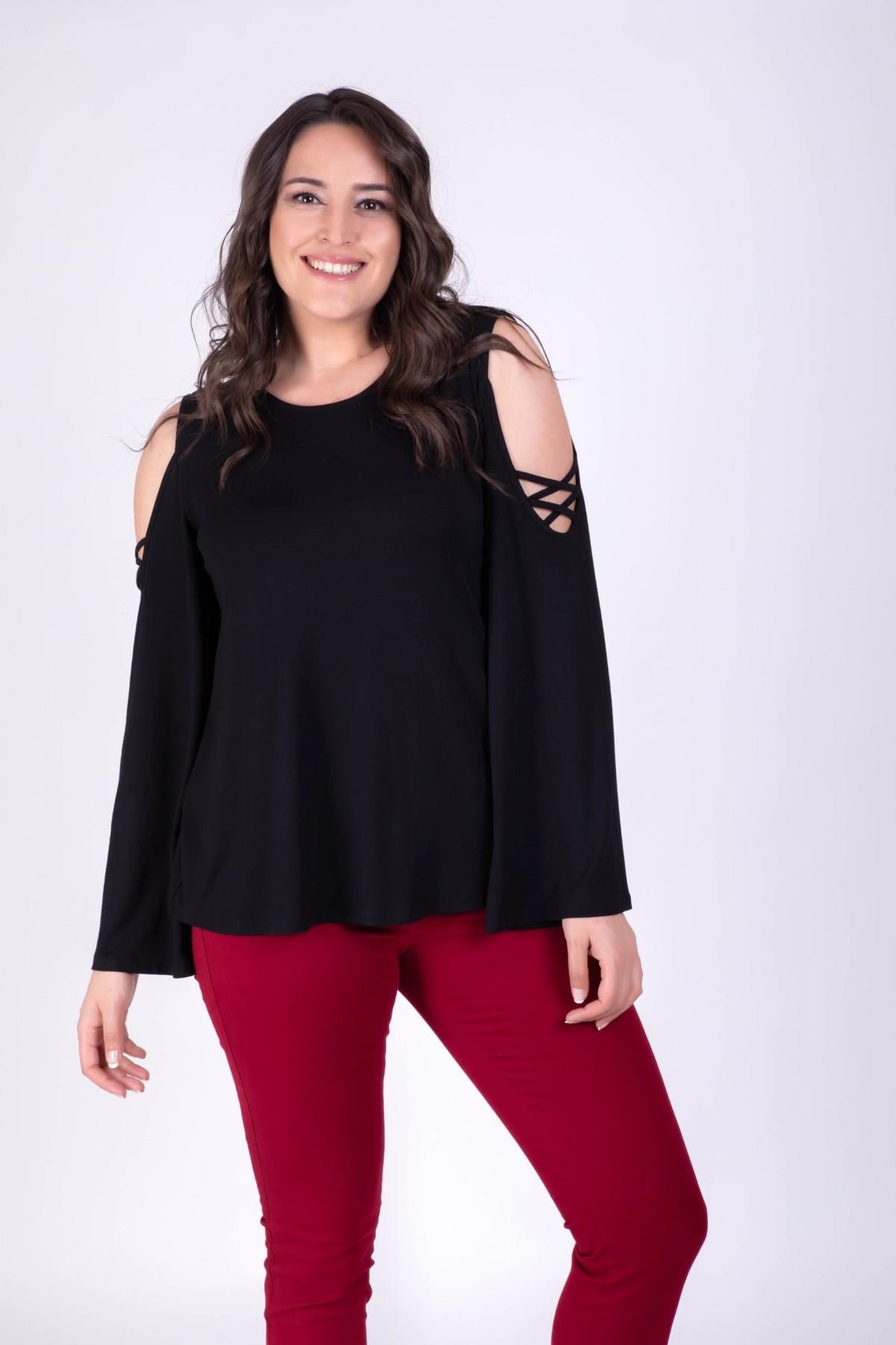 Omuzu Detaylı BluzMYLINE34373