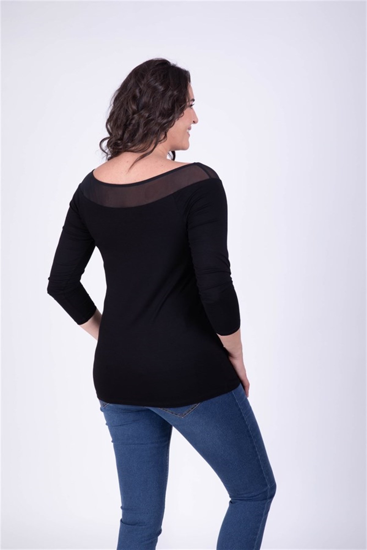 Omuzu Tül BluzMYLINE34290