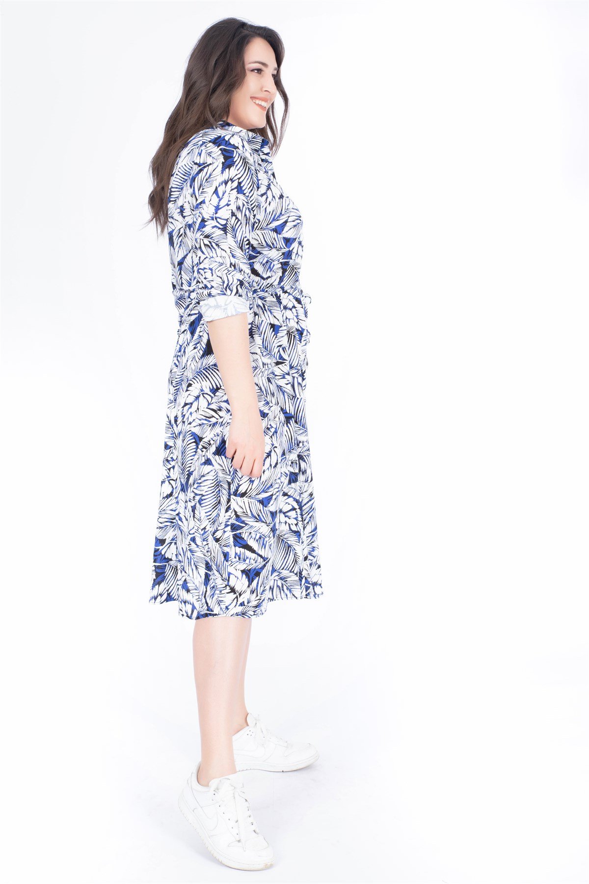 Önden Düğmeli Gömlek ElbiseMYLINE34476