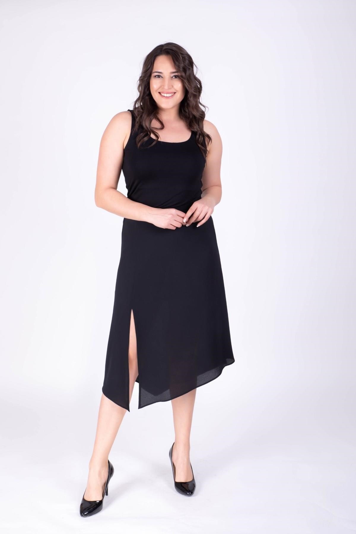 Önden Yırtmaçlı Arka Bel Lastikli EtekMYLINE34322