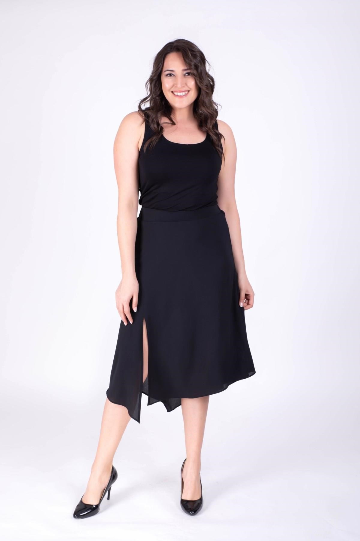 Önden Yırtmaçlı Arka Bel Lastikli EtekMYLINE34322