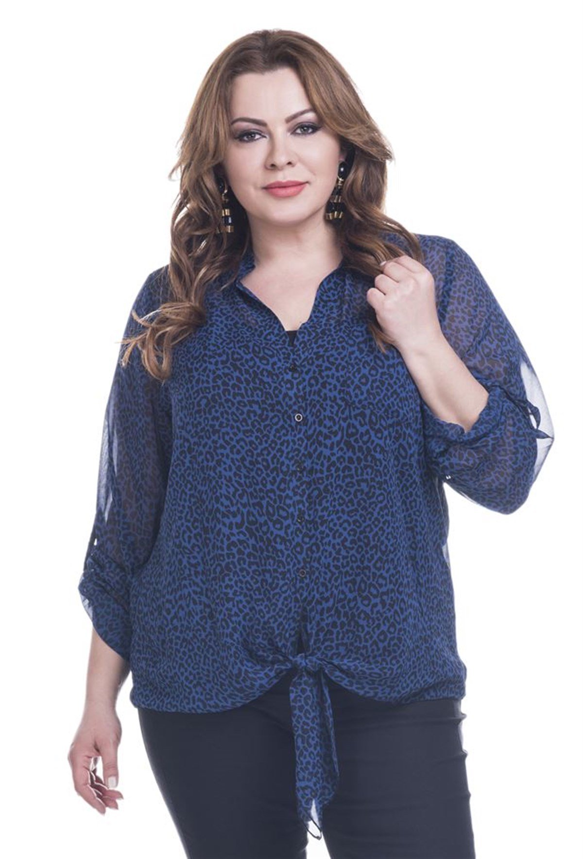 Önü Bağlamalı Uzun Kollu BluzMYLINE12434-m