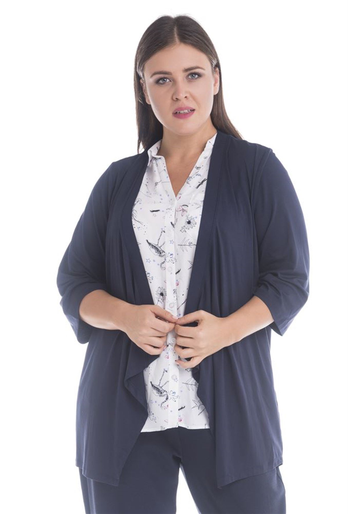 Önü Volanlı Penye HırkaMYLINE12470-m