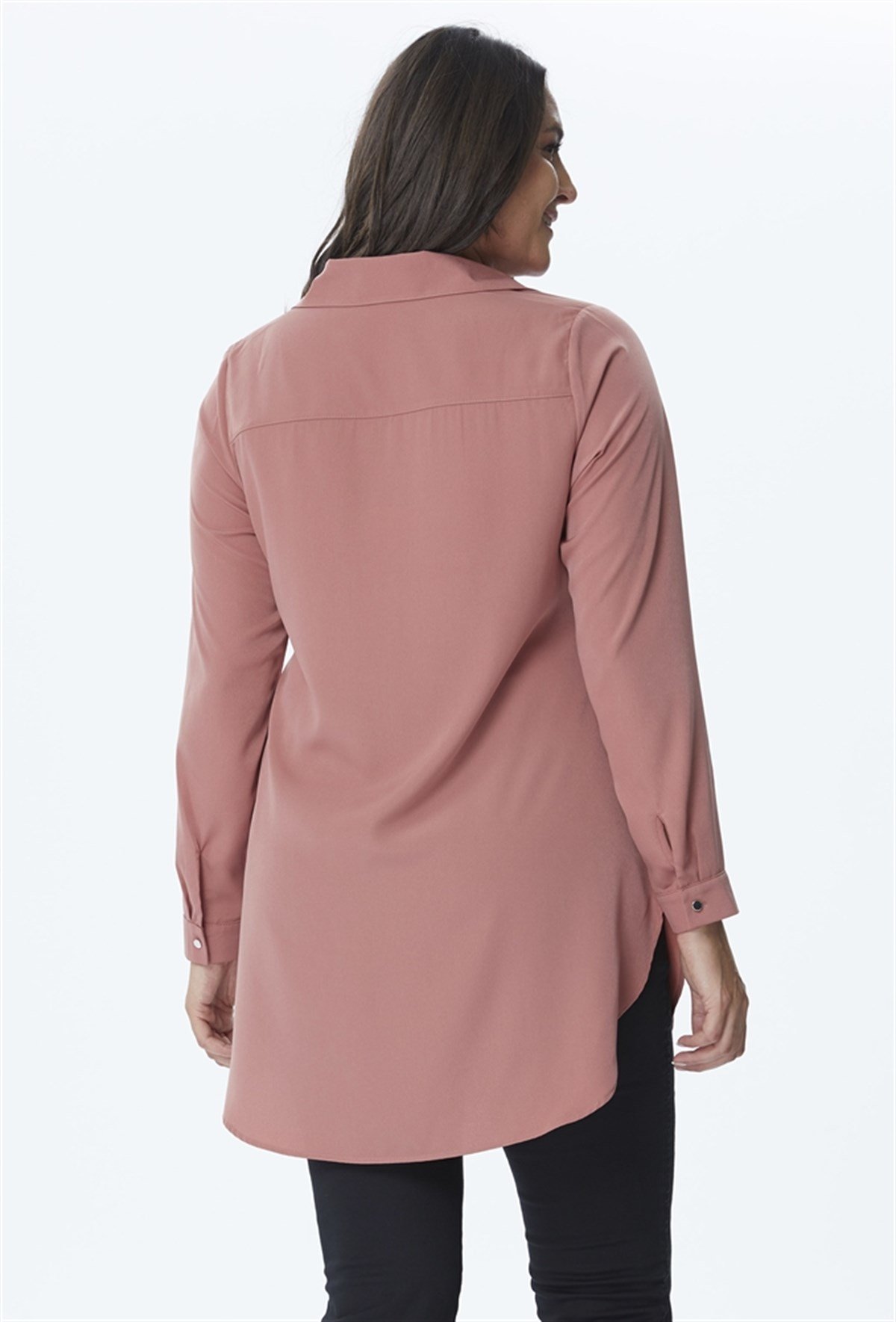 Saten Kumaştan Tunik GömlekMYLINE24020